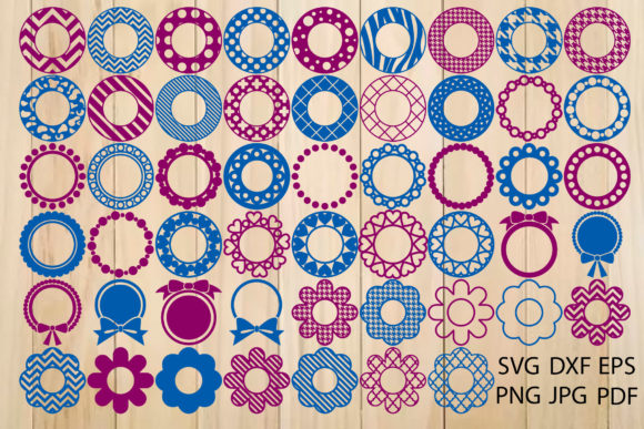 Download 52 Monogram Frames Svg, Round Border Svg - Monogram Collection