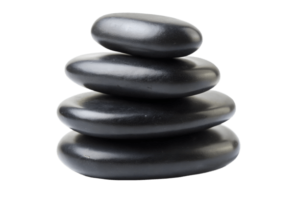 Download Stack of Smooth Black Stones Isolated - Stones Collection