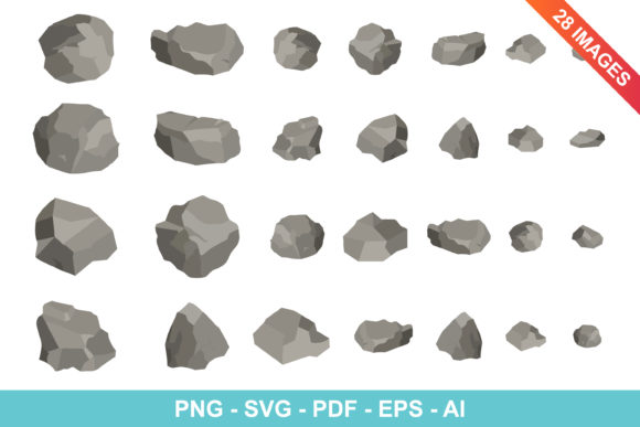 Download Gray Stones of Different Sizes - Stones Collection