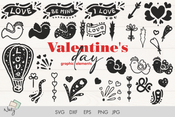 Download Valentine's Day Graphic Element SVG Pack - Premium Resources