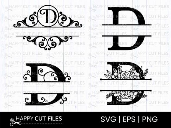 Download D Alphabet Letter Split Monogram Svg Png - Monogram Collection